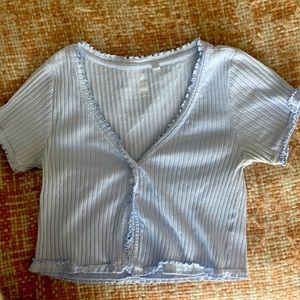 Baby blue short-sleeved top